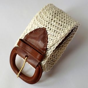 Vintage NEW straw and leather beautiful BELT (only a bundle of 3 or more)